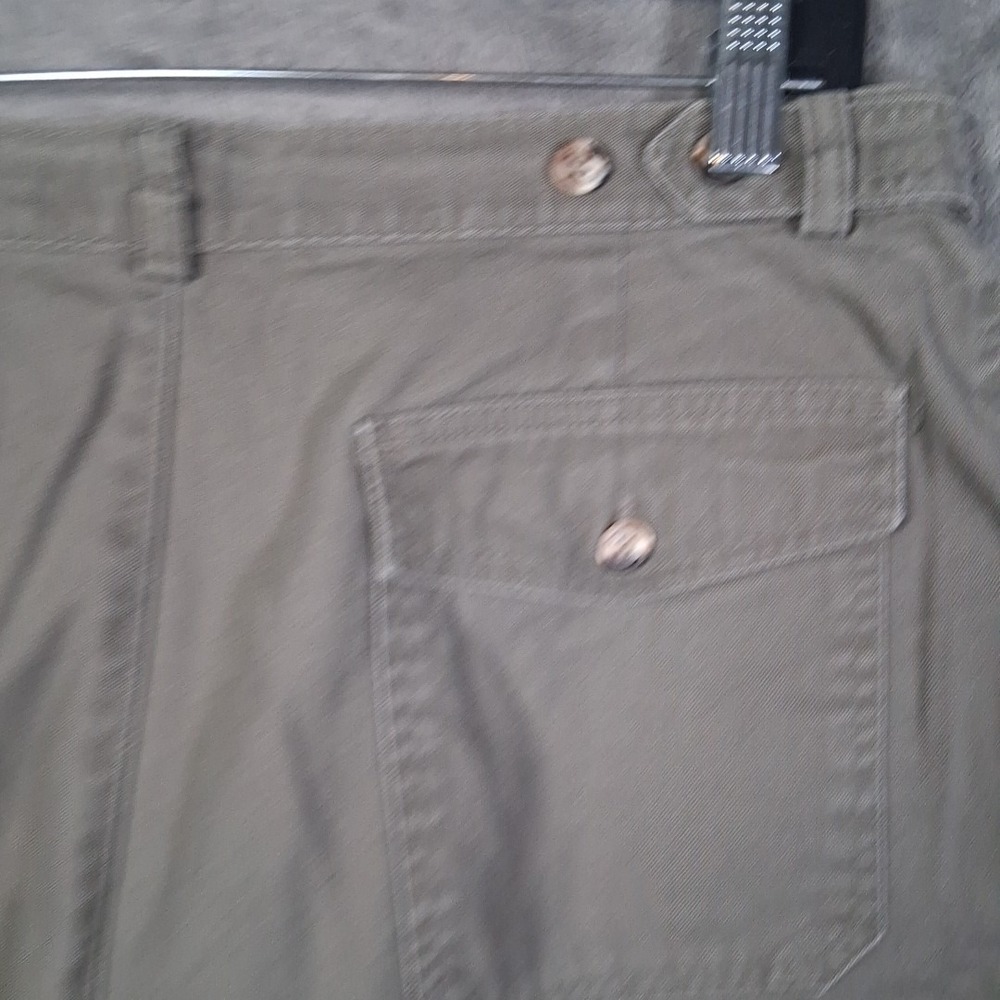 VTG Made In USA Women's LL Bean Khaki Shorts Size 16 Canvas High-Rise Inseam 8" - Picture 5 of 8